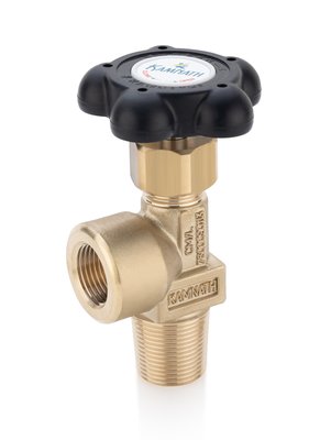 Wheel Operated Single Piece Spindle Oxygen Cylinder Valve